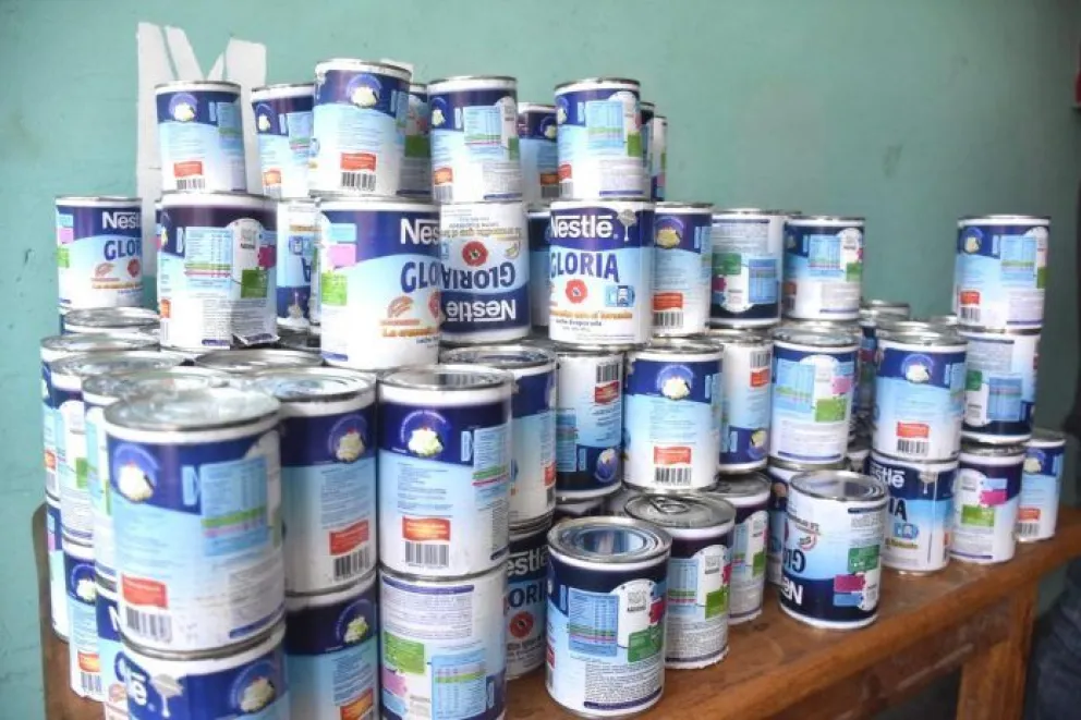 Las latas decomisadas. FOTO: AMUN