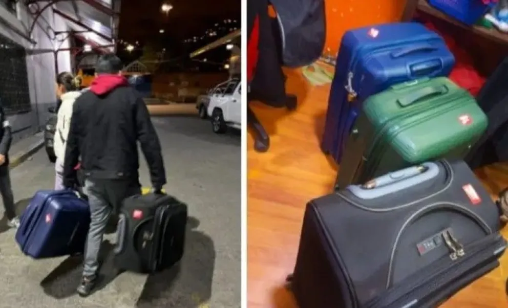 Hallan tres maletas con droga en la Terminal de Buses de La Paz.  Foto: GAMLP