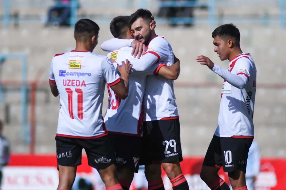 Los festejos de los millonarios, una constante en toda la temporada. Foto: CAR