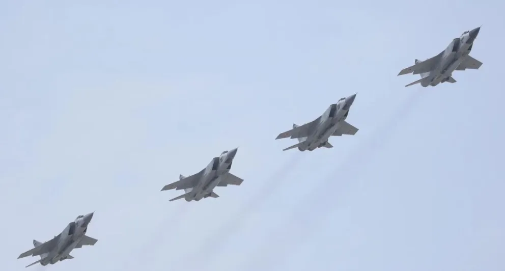 Aviones de combate rusos MIG-31, en una imagen de archivo. Foto: EFE
