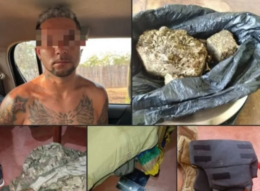 El ciudadano brasileño Weberton Santana da Silva, tras ser aprehendido. Foto: ABI