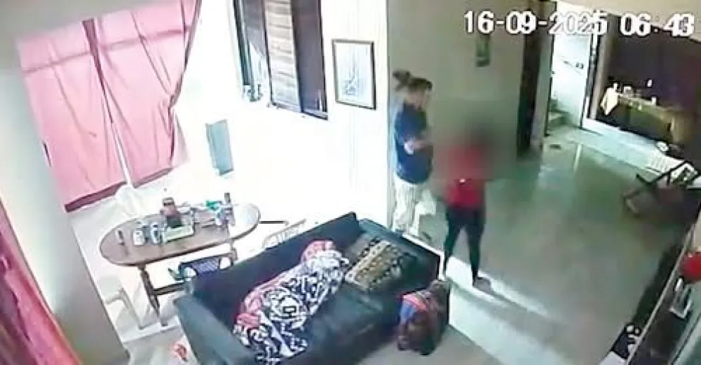 Imagen de la cámara que captó la agresión. FOTO: ABI