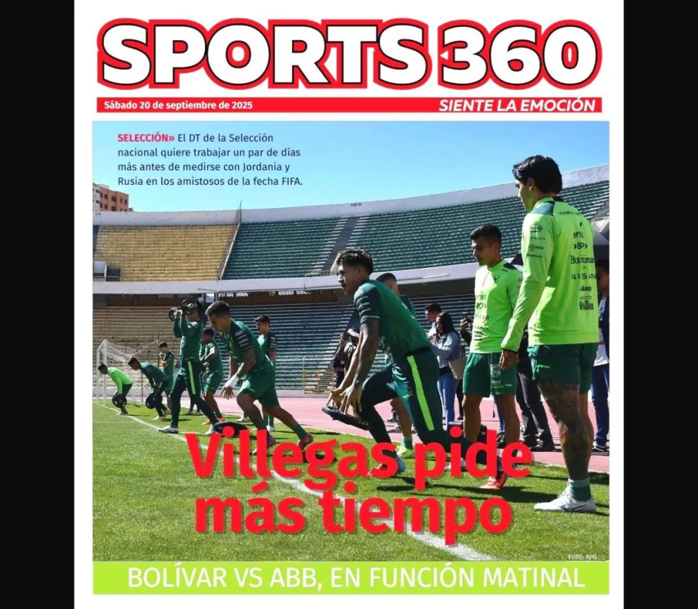 Villegas, segundo desde la izquierda, junto a parte del cuerpo técnico de la Verde. Foto: APG