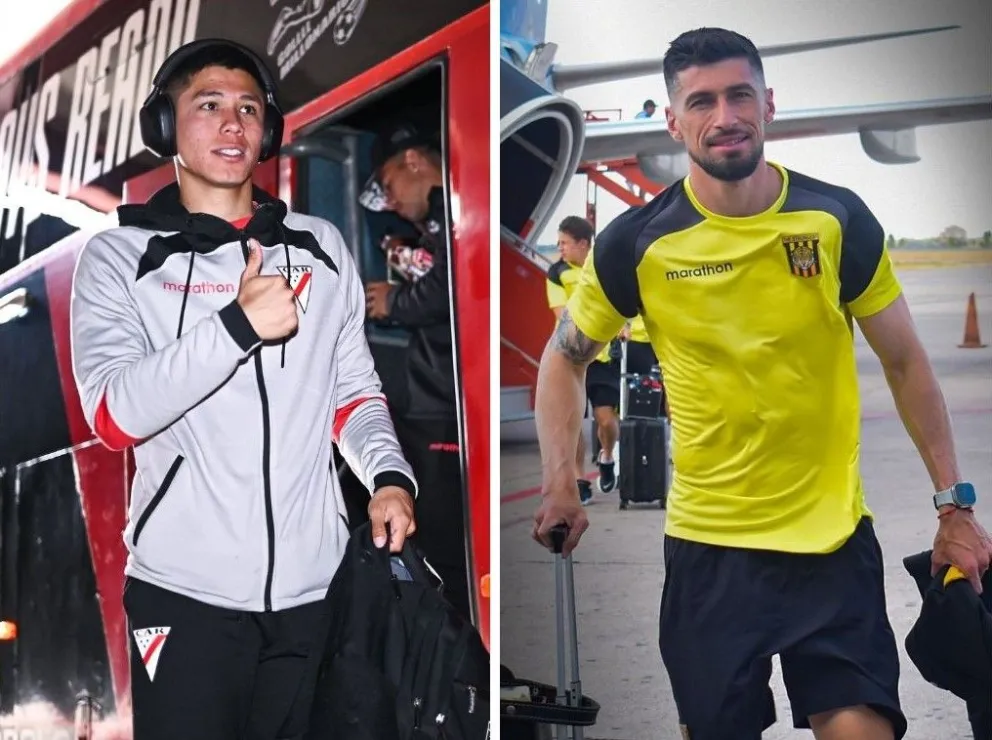 Javier Uzeda (izq.) y Joel Amoroso, jugadores importantes de Always y de The Strongest, respectivamente.