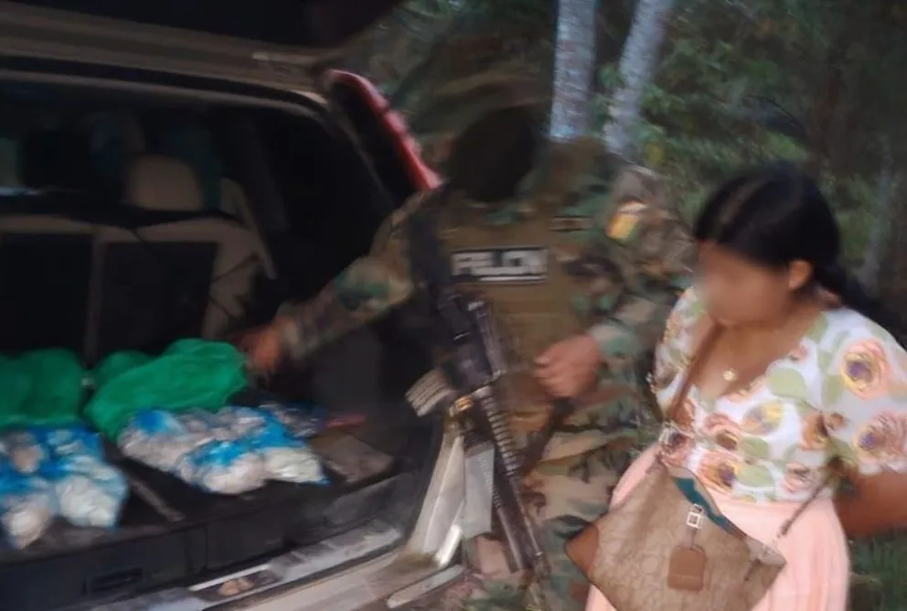 Elba Terán fue aprehendida el domingo 22 de septiembre en el municipio de Villa Tunari. Foto: Red Uno