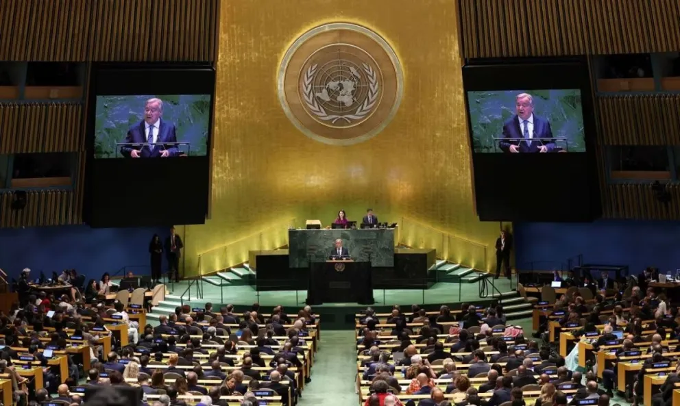 El secretario general de la ONU, Antonio Guterres, durante su intervención este martes en Nueva York. Foto: CNN