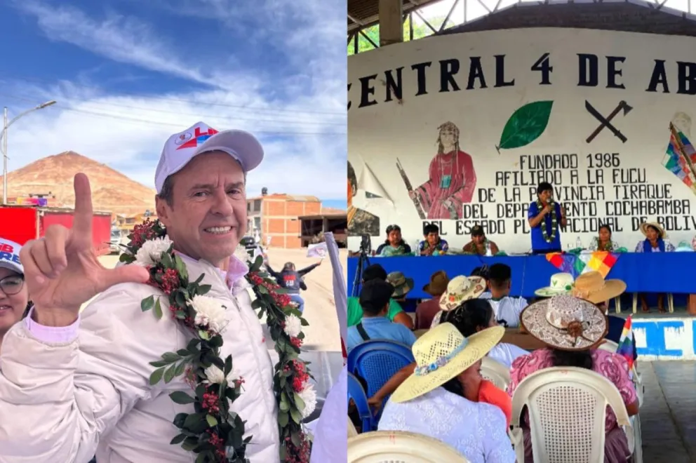 Jorge Tuto Quiroga tercia la segunda vuelta con Libre; el expresidente Evo Morales. Foto: DTV
