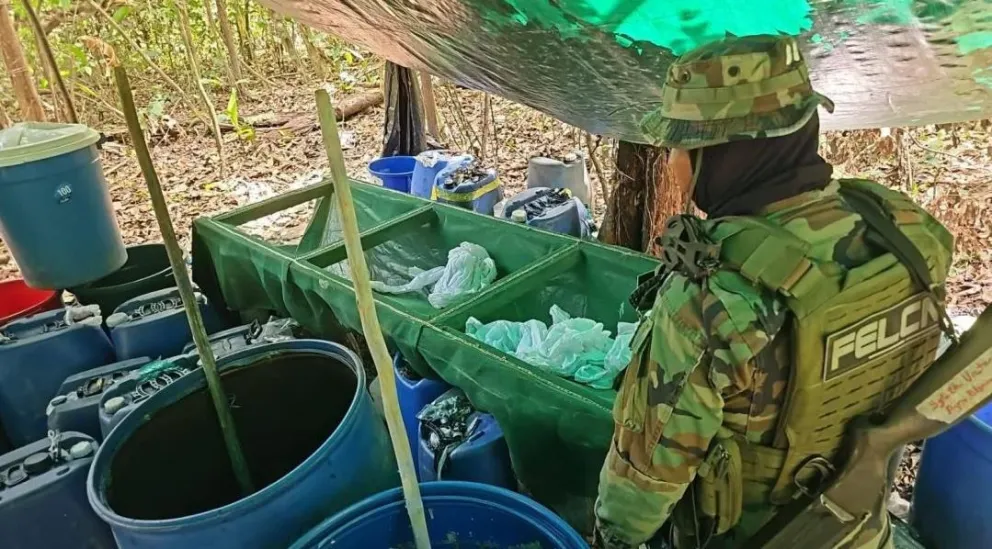 Un operativo antidrogas en el trópico de Cochabamba. Foto: Felcn / El Deber