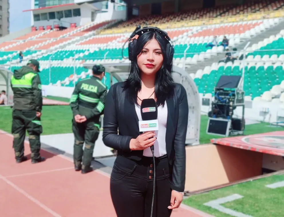 Gisel Aguilar, la periodista que fue agredida verbalmente por el entrenador de los celestes. Foto: GA