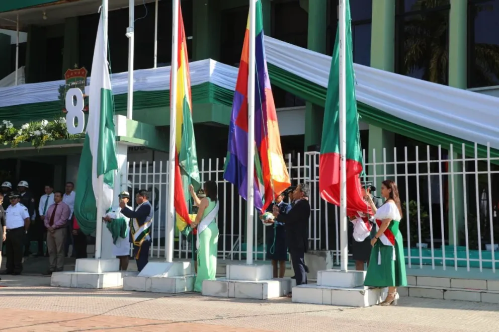 La Gobernación de Pando este miércoles durante el acto especial. Fotos: Vicepresidencia