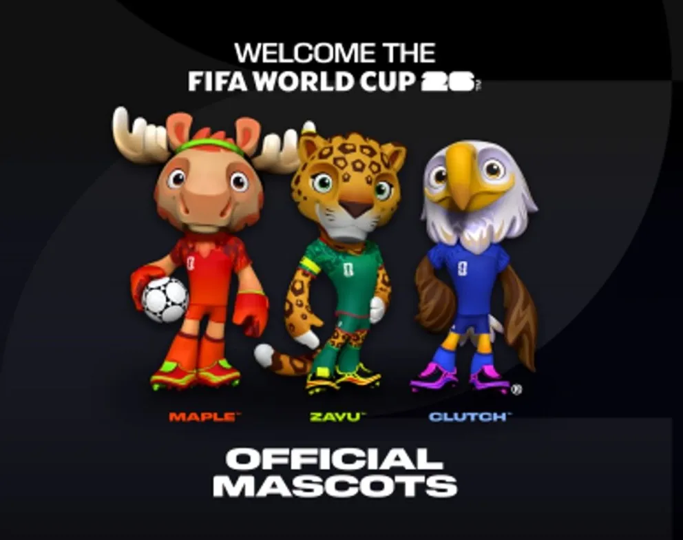 La silueta de las tres mascotas de la próxima cita mundialista. Foto: captura video FIFA