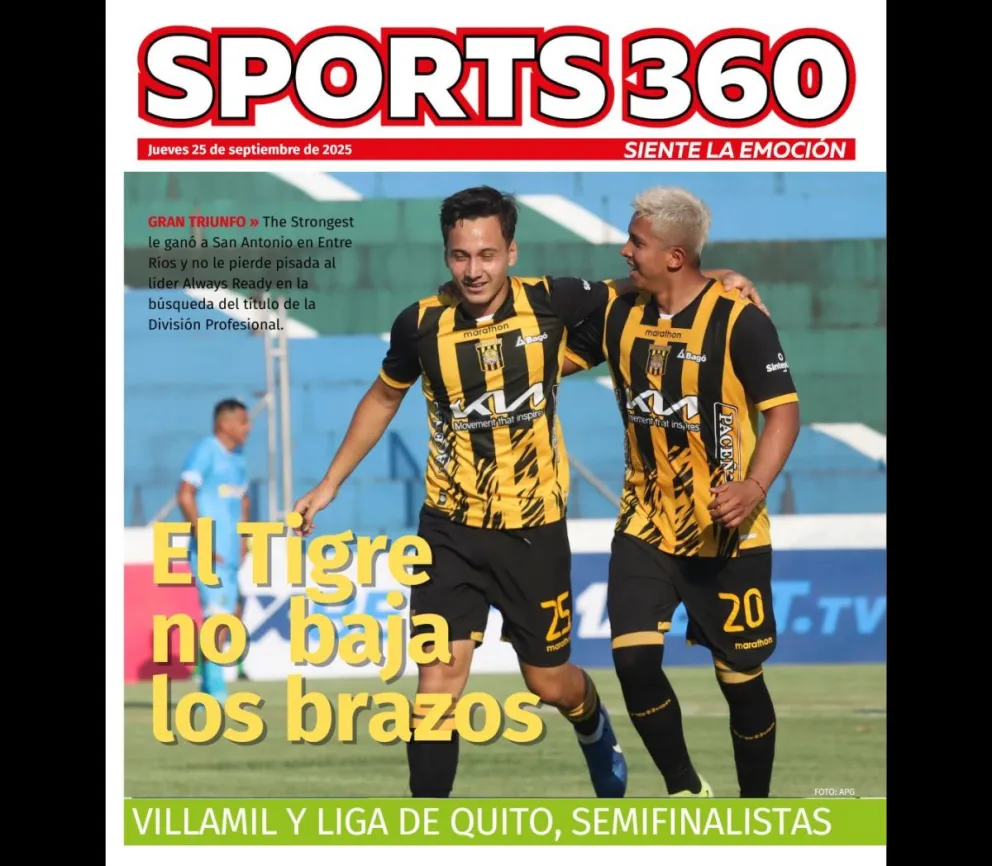 Somoya (izq.), el autor del gol, García y Sotomayor festejan el cuarto de The Strongest. Foto: APG