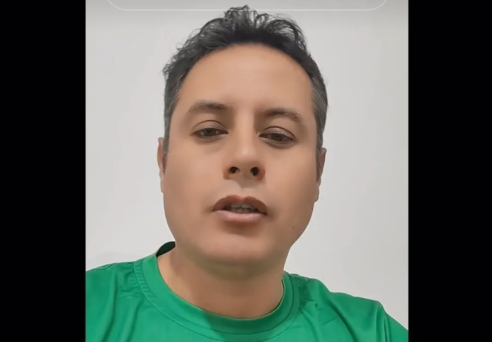 Edman Lara en el video en el que se refiere a la encuesta de Unitel. 