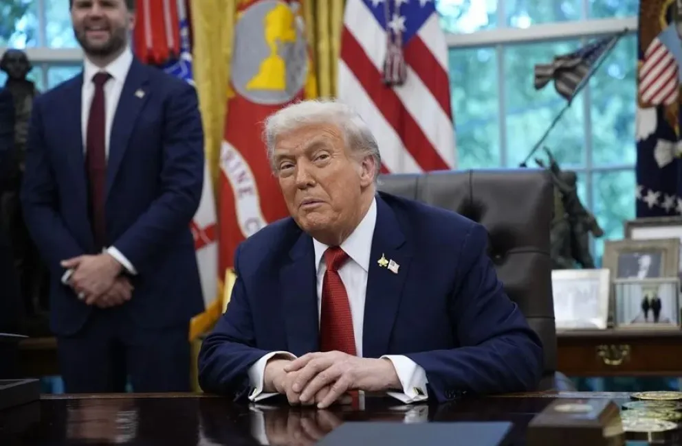 Donald Trump, el jueves, en su despacho de la Casa Blanca. Foto: EFE