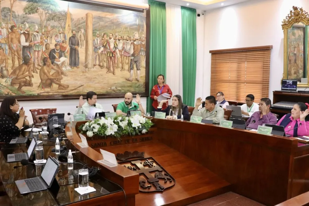 Una sesión anterior del Legislativo edil cruceño. FOTO: Concejo Municipal de Santa Cruz