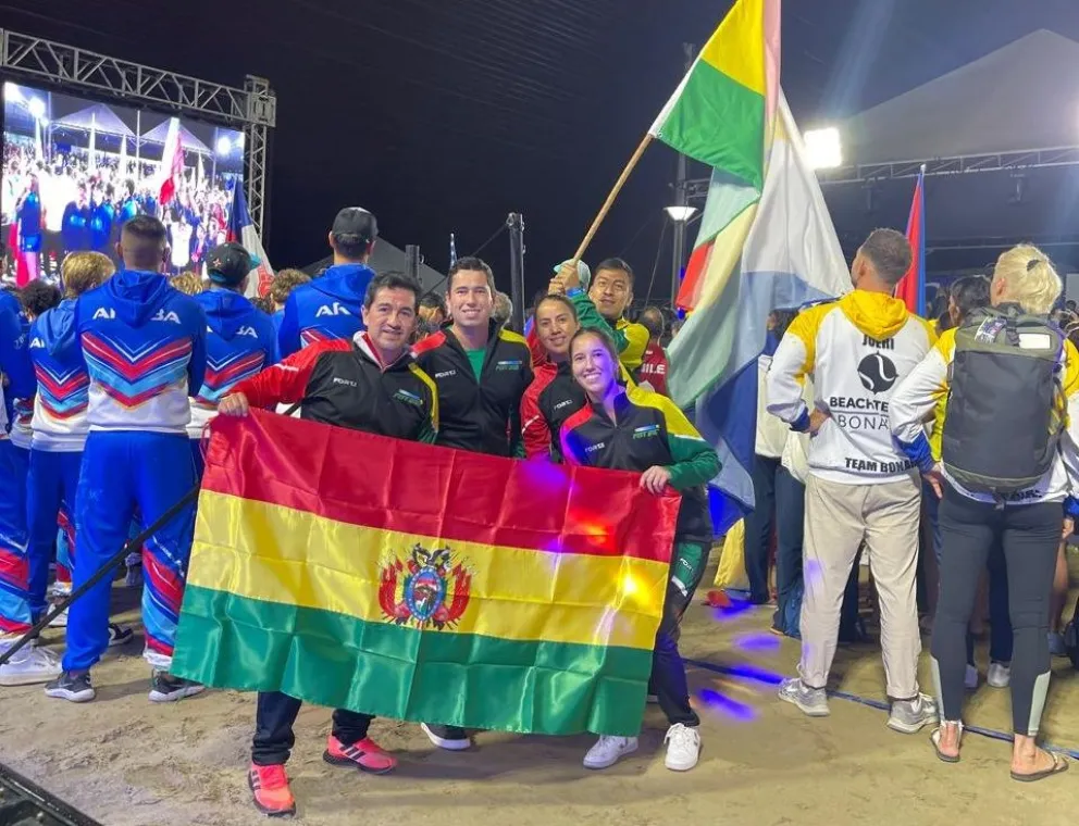 El equipo nacional en la inauguración del Panamericano. Foto: Patricia Cortes.