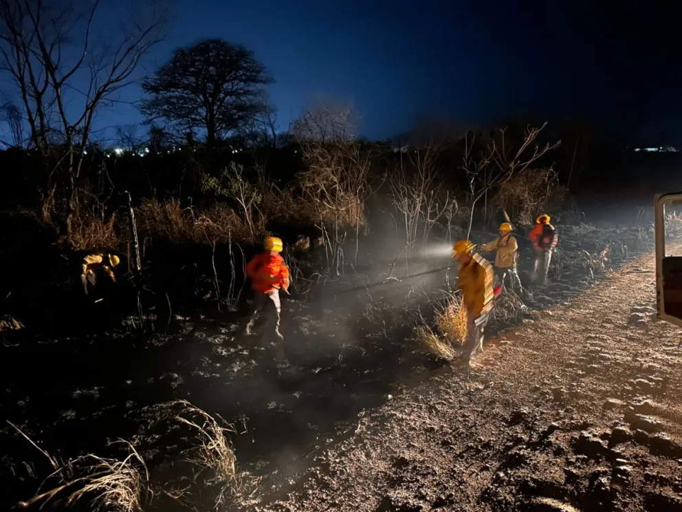 Bomberos voluntarios apagan un incendio en Santa Cruz: Foto:Bomberos Forestales del Centro Nacional de Formación para Expertos en Desastres Naturales 