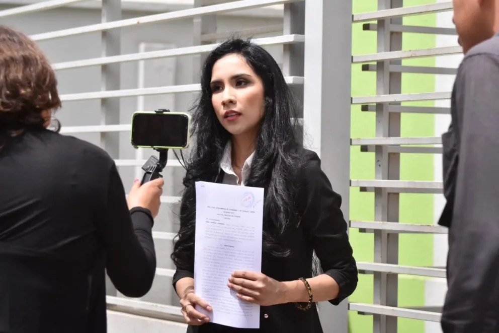 Brenda Lafuente, este martes durante sus declaraciones a los medios. Foto: APG