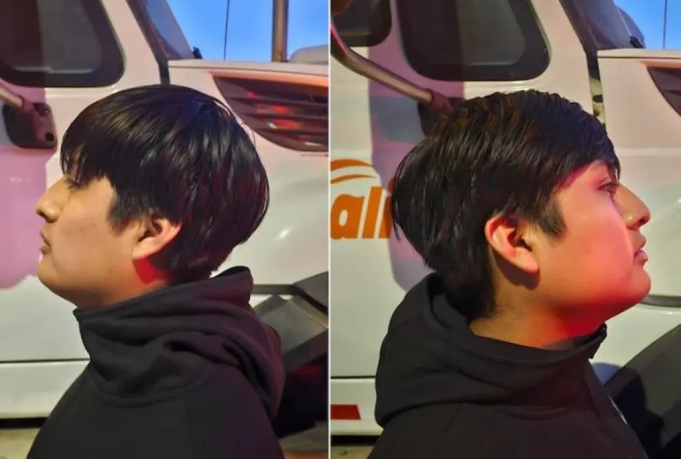 “Pequeño J” luego de ser aprehendido en Perú. Foto: Infobae