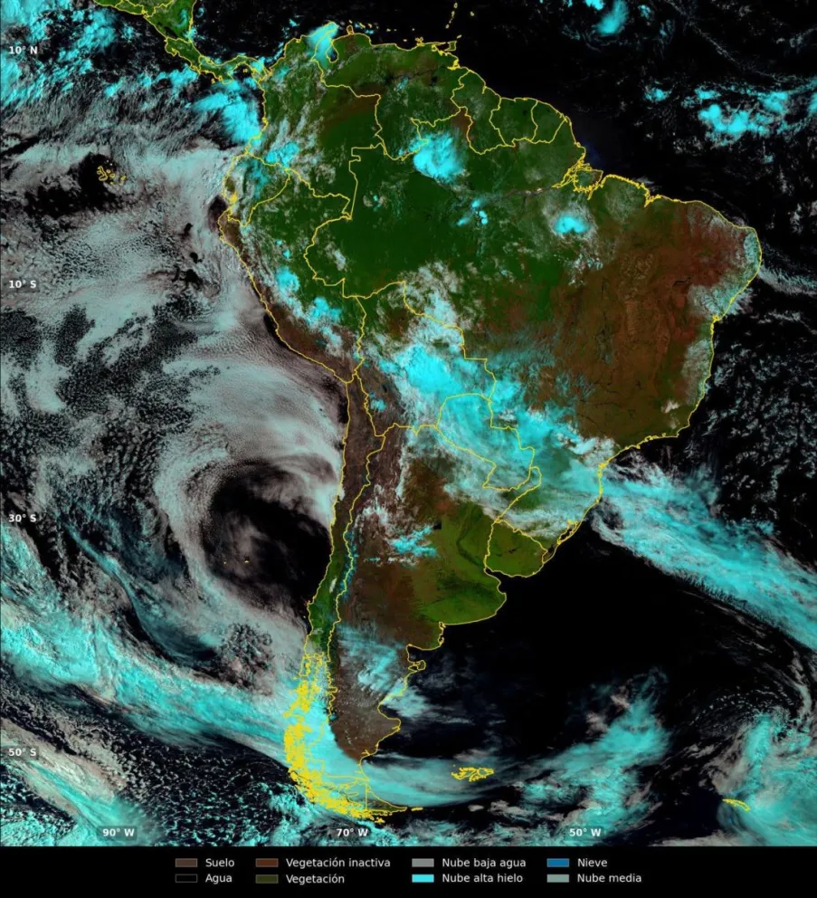 Un frente frío que ingresa al país. Foto: RRSS