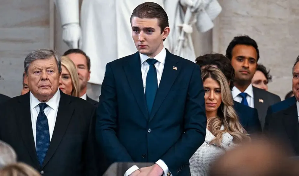 Barron Trump en la posesión de su padre para su segundo mandato. Foto: Gtres