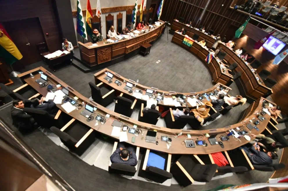 La sesión del Senado de este miércoles. Foto: APG
