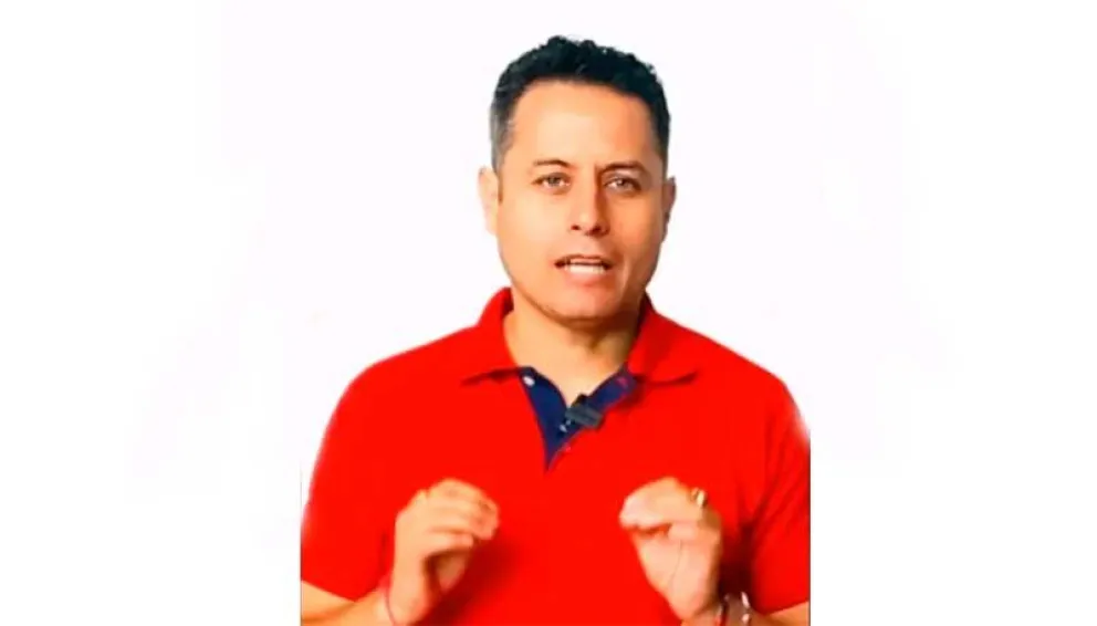 El candidato Edman Lara en una captura de video de su mensaje.
