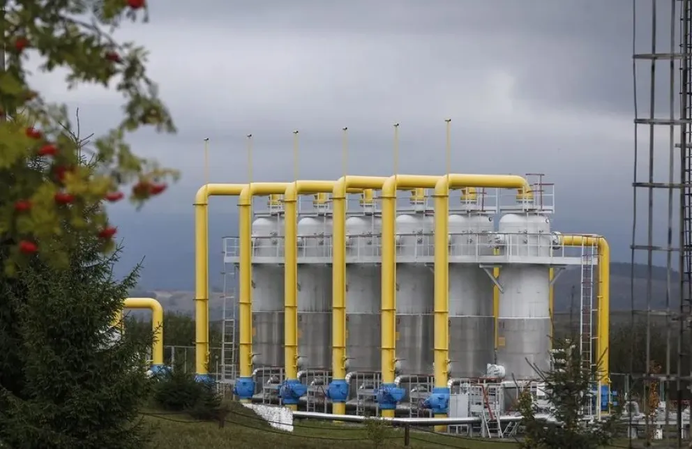 Una estación compresora de gas de Naftogaz en el oeste de Ucrania. Foto; EFE