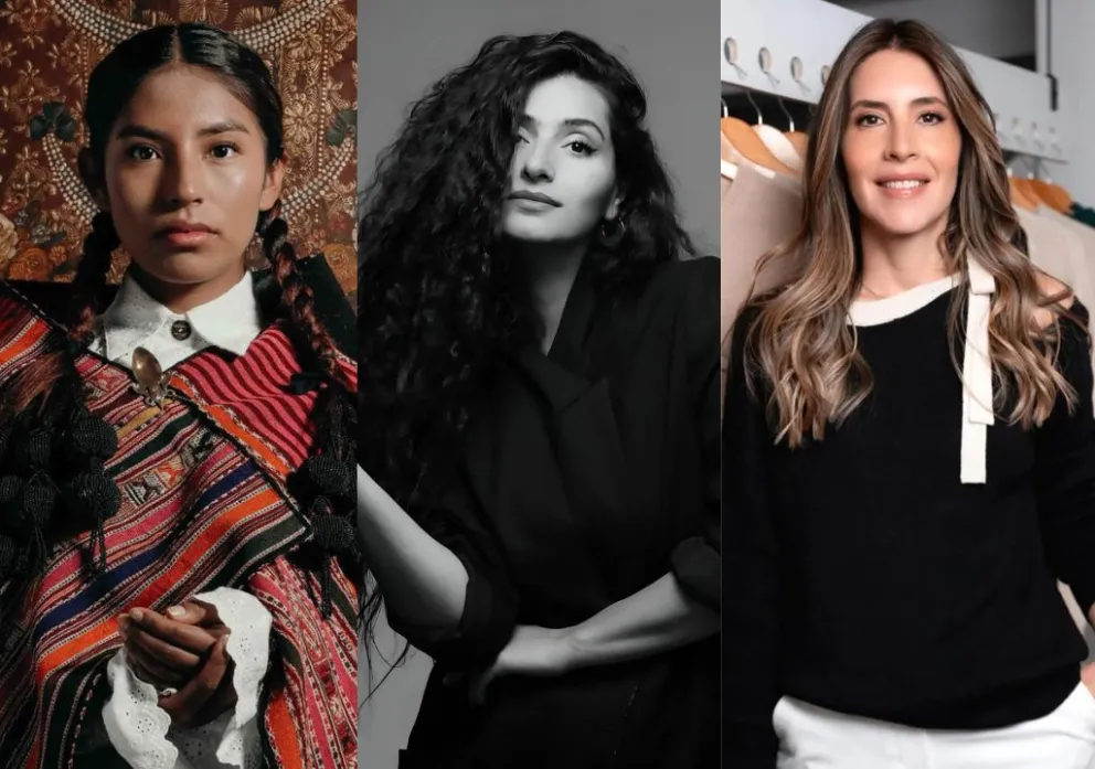 Albertina Sacaca, Vero Pérez y Fátima Céspedes. Foto: Vogue