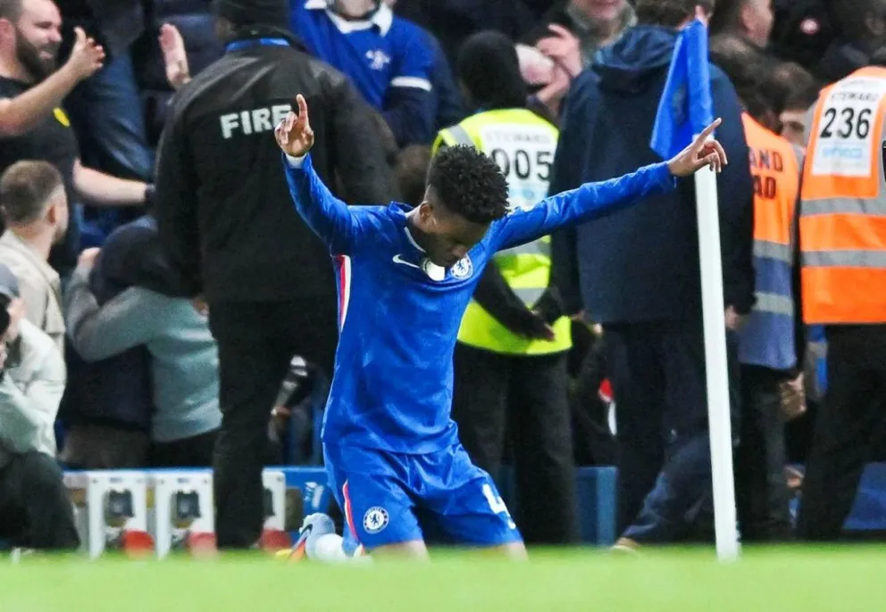 Estevao, del Chelsea, durante el partido de la Premier League que han jugado Chelsea FC y Liverpool FC, Foto: EFE
