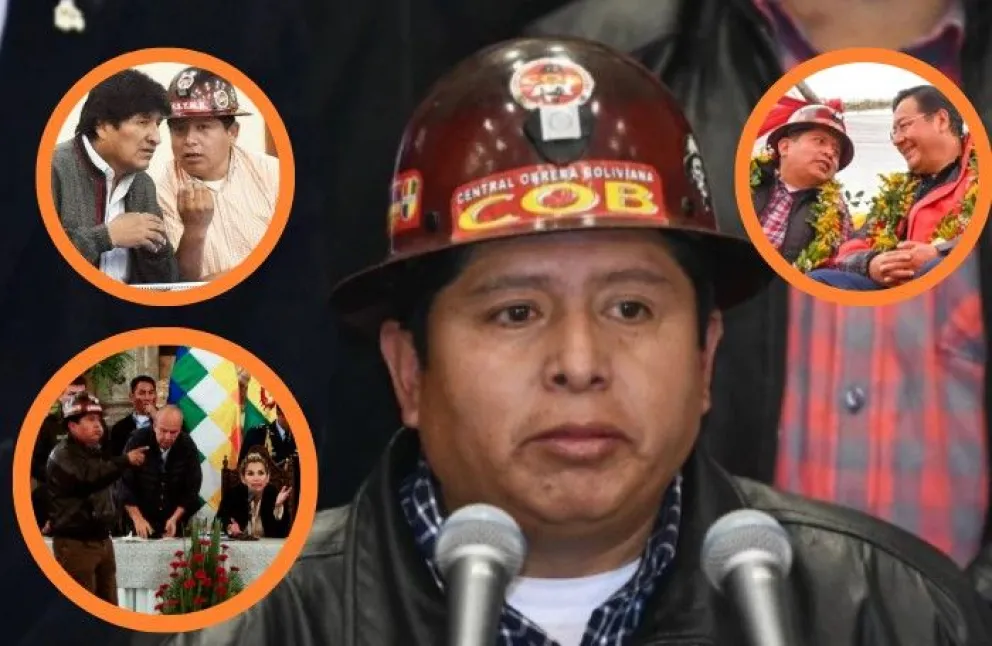 Huarachi presidió la COB durante los gobiernos de Evo Morales, Jeanine Añez y Luis Arce. Foto: Composición