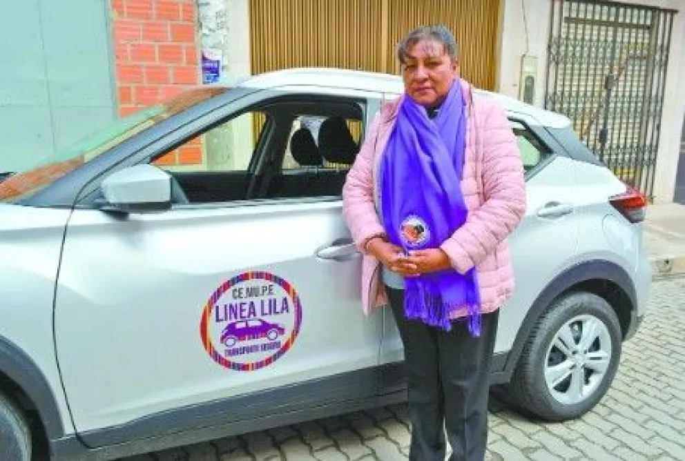 Julia Quispe, ejecutiva de Cemupe e impulsora de la Línea Lila en la ciudad de El Alto.  Foto: Archivo Visión 360