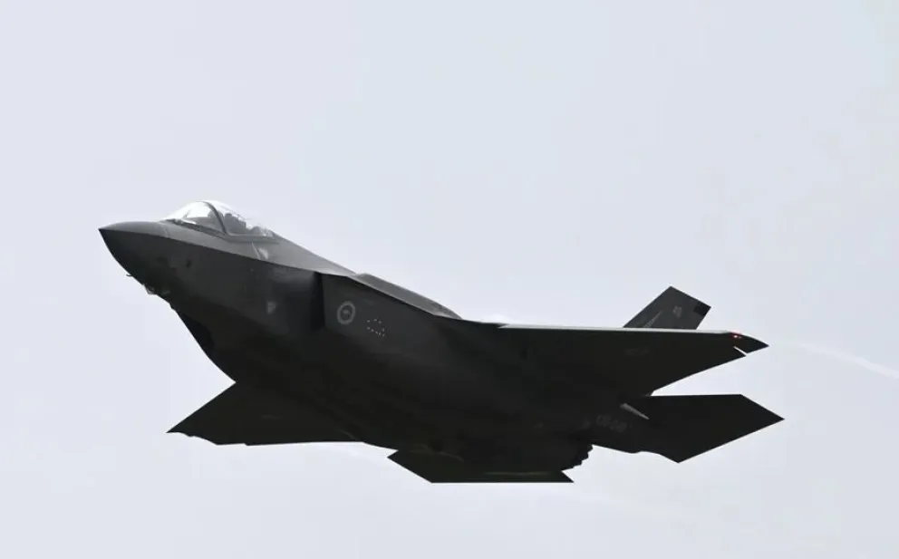 Un caza F-35A en vuelo en una imagen de archivo. Foto: EFE