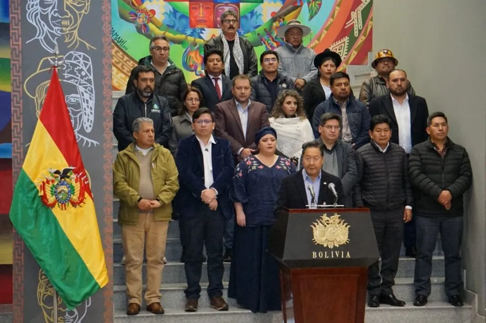 El presidente Arce se pronunció en conferencia de prensa la tarde de este miércoles. Foto: Captura de video
