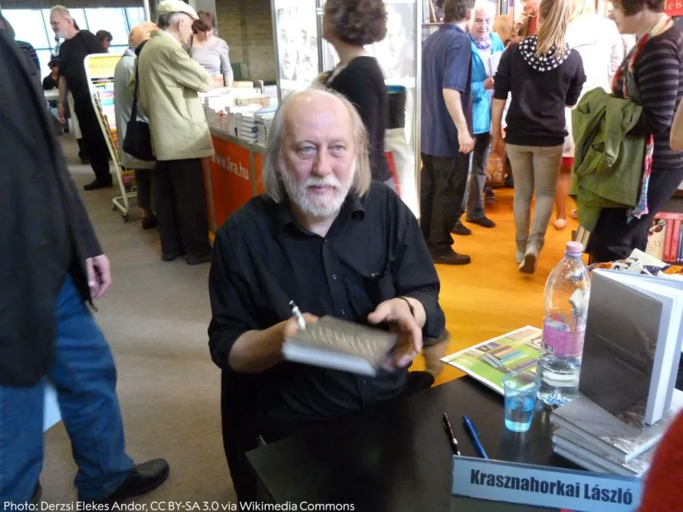 El escritor húngaro László Krasznahorkai. Foto: @NobelPrize