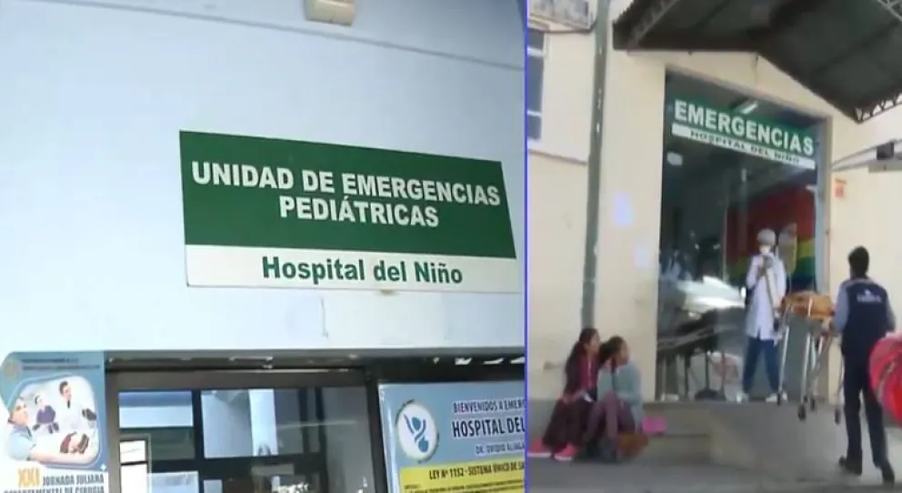 Captura de video de la unidad de emergencias del Hospital del Niño.