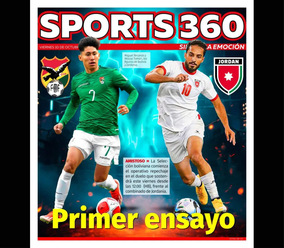 Carmelo Algarañaz y Carlos Lampe, dos que apuntan a ser titulares en el encuentro frente a Jordania. Foto: FBF