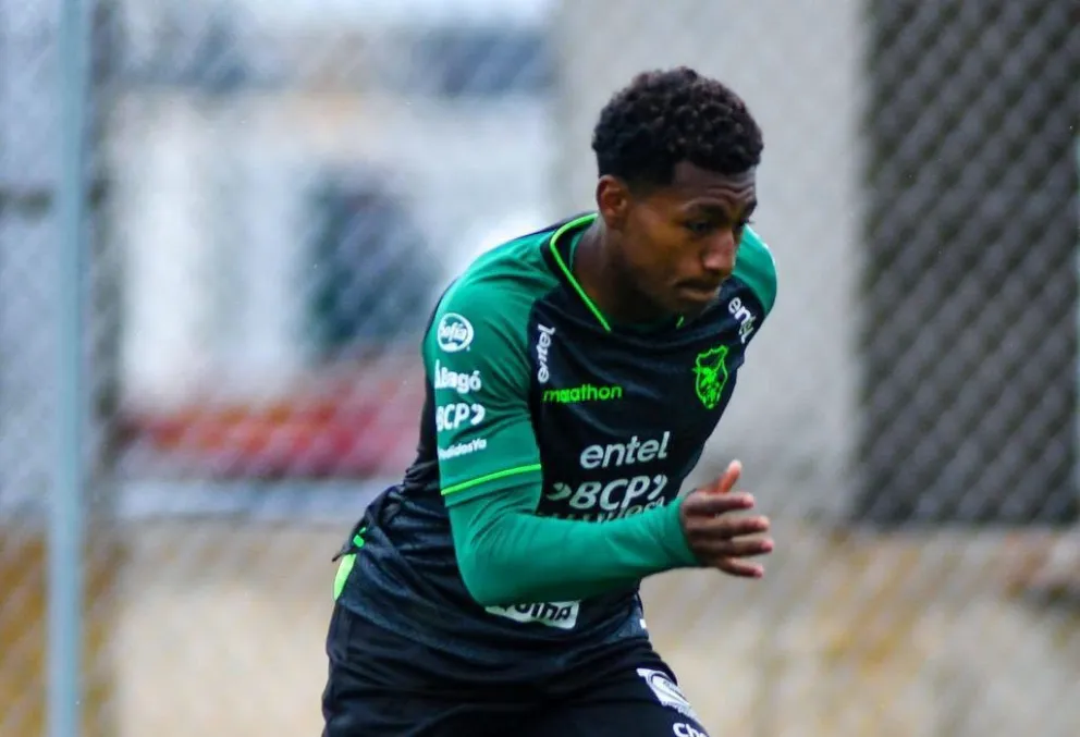 Timorán en un entrenamiento del seleccionado nacional. Foto: FBF