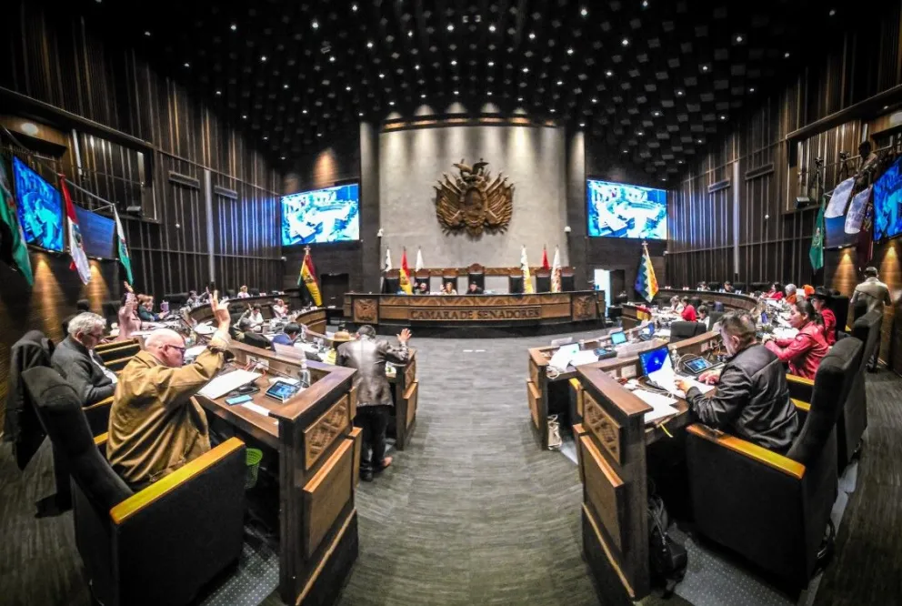 Una de las últimas sesiones de la Cámara de Senadores.  Foto: Asamblea Legislativa Plurinacional. Foto: ABI