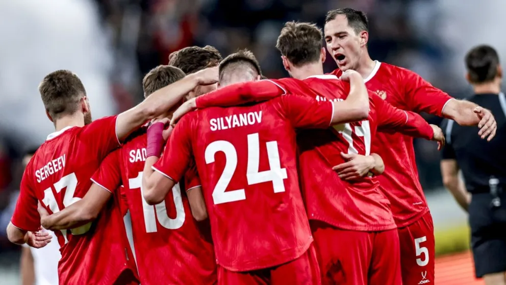 El festejo de los rusos en el encuentro de esta tarde. Foto: FRF