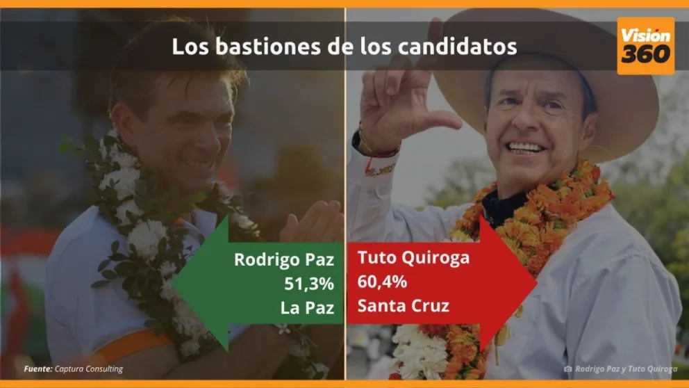 Datos de los bastiones de las fuerzas políticas. FOTO: Paulo Lizárraga / Visión 360