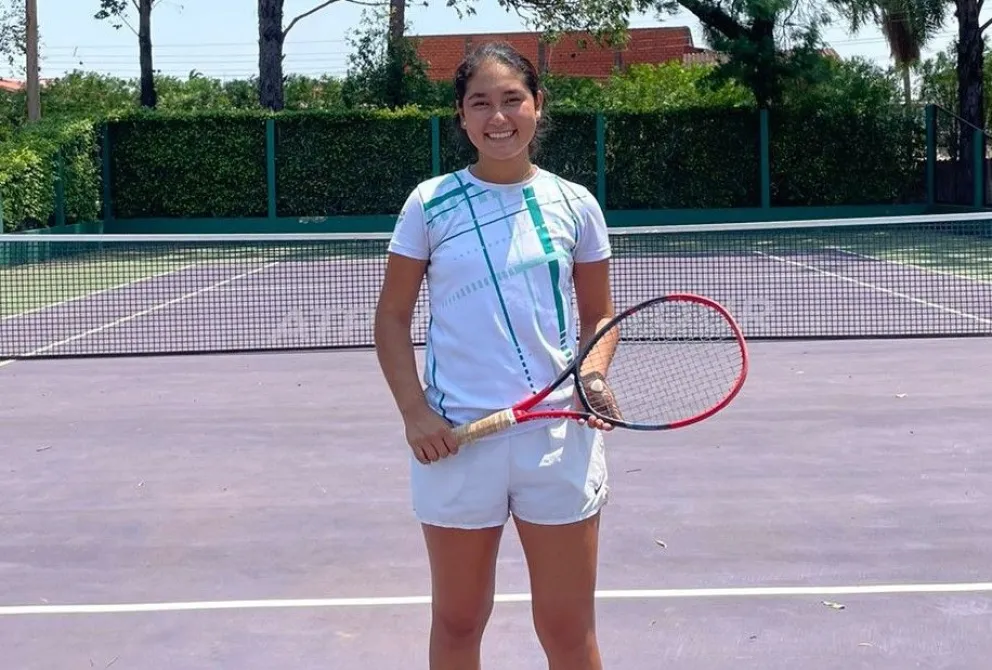 La tenista boliviana Valery Sumoya en una competencia ATP. Crédito: Fotos Crédito: Valery Sumoya
