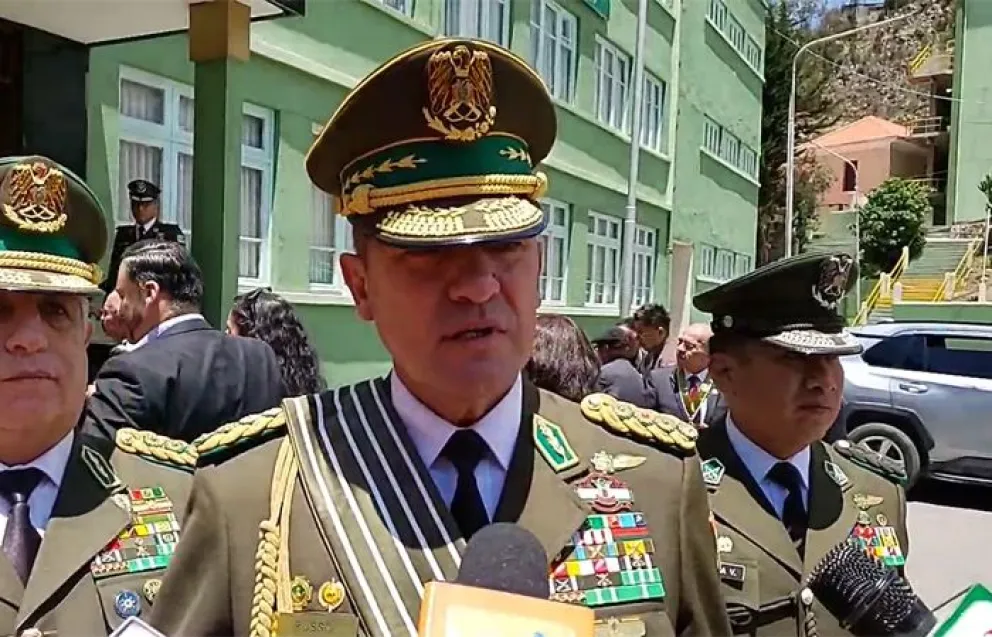 El comandante general de la Policía Boliviana, Augusto Russo. Foto: Erbol