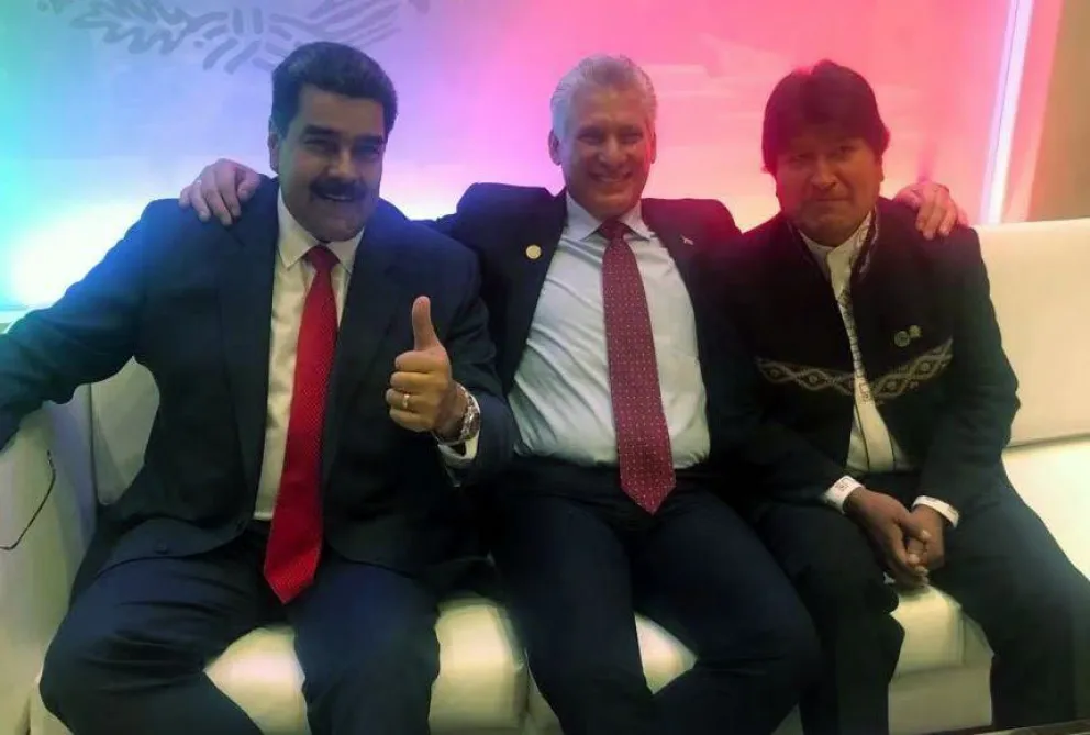 Maduro, Canel y Morales en una foto de archivo