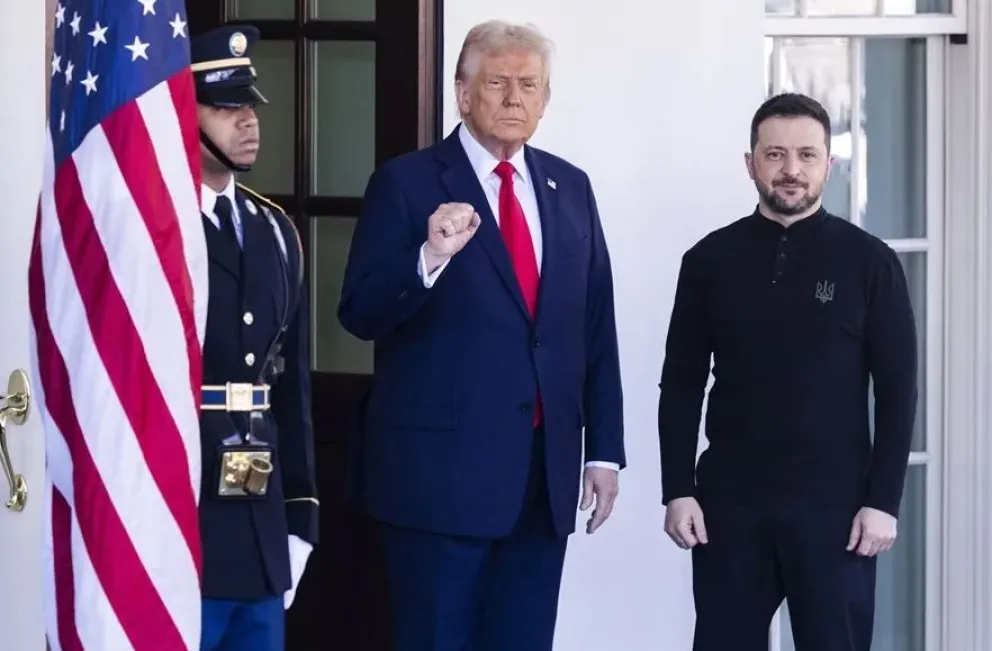 Donald Trump con Volodimir Zelenski, en la Casa Blanca en febrero pasado. Foto: EFE