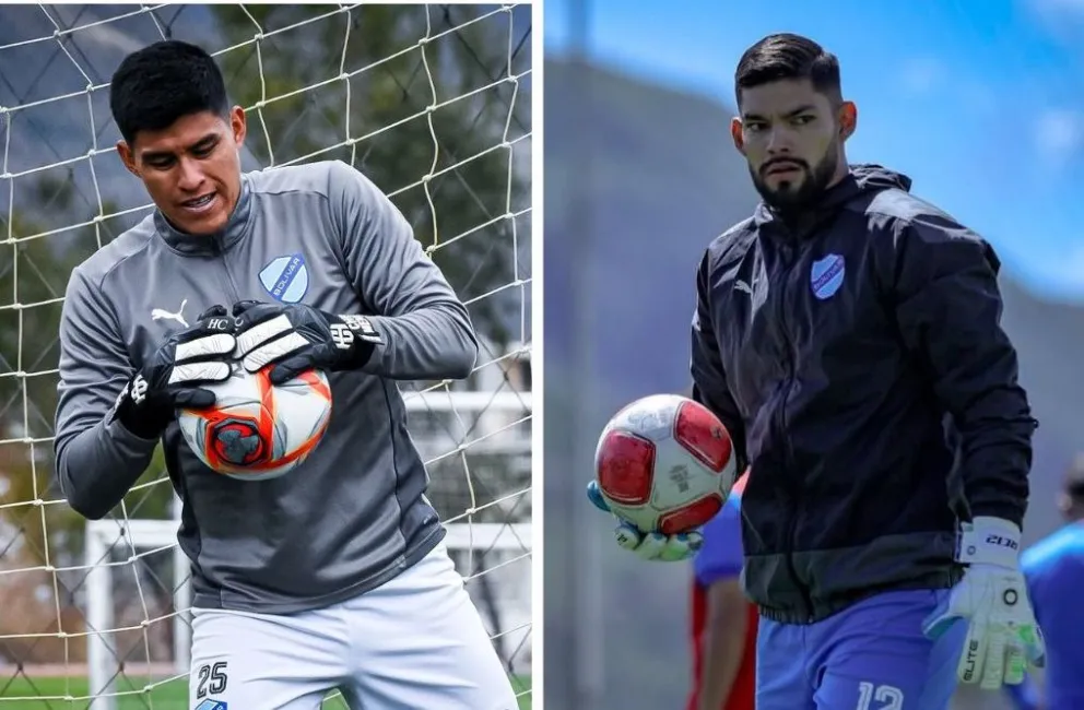 Méndez (izq.) y Cordano, en pleno trabajo en Ananta. Fotos: Club Bolívar.