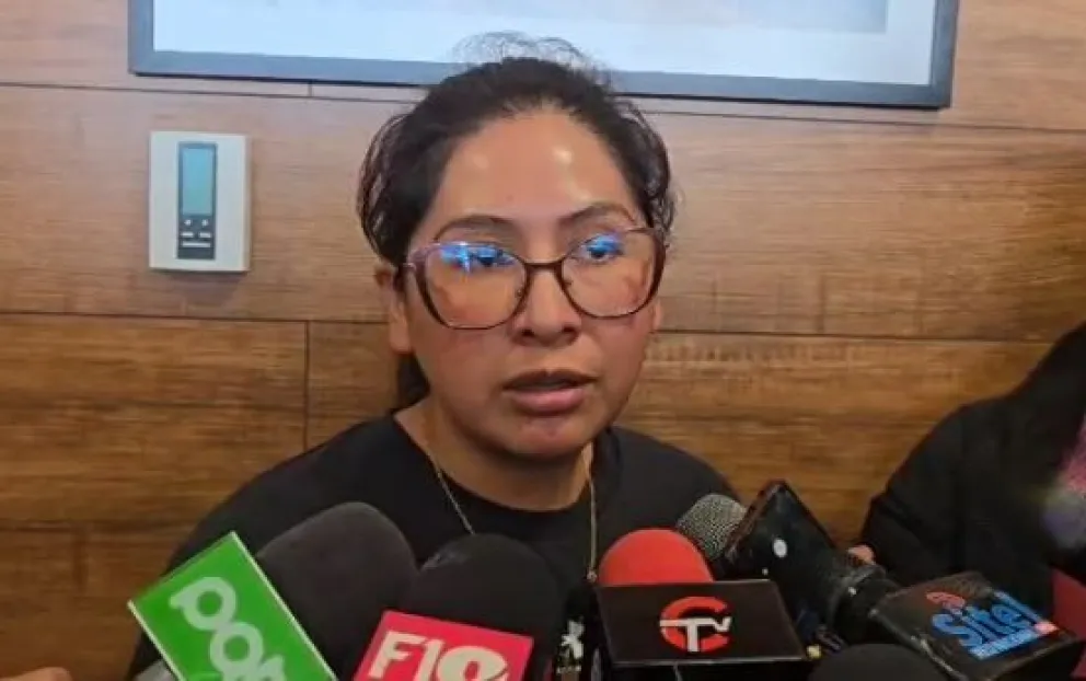 La alcaldesa de El Alto, Eva Copa. Foto: Captura de video CTV