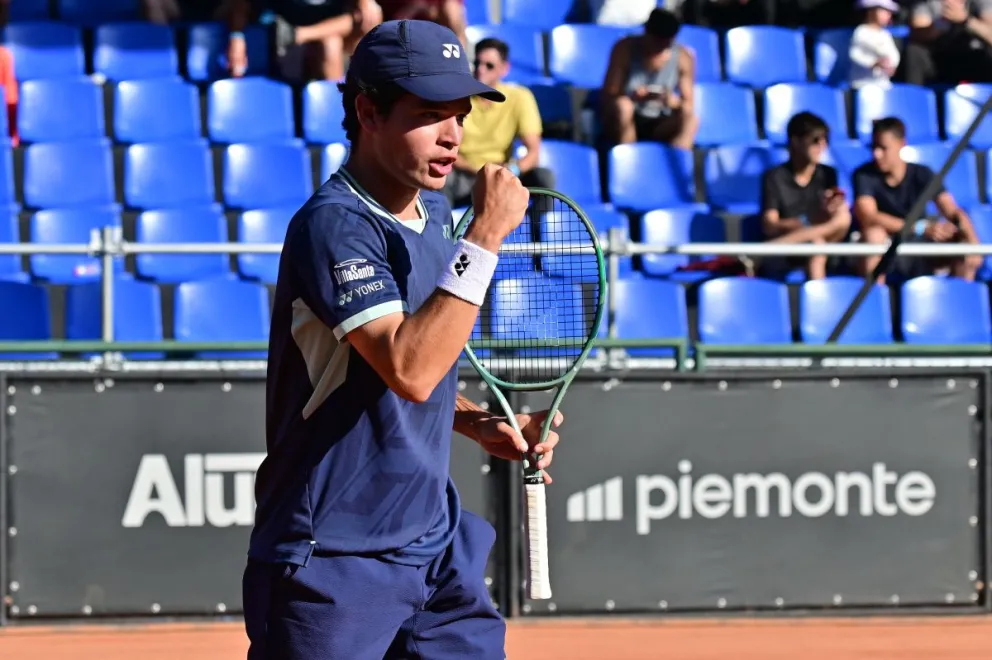 Prado festeja un punto durante su partido ante Pacheco. Foto: Instituto Sports.