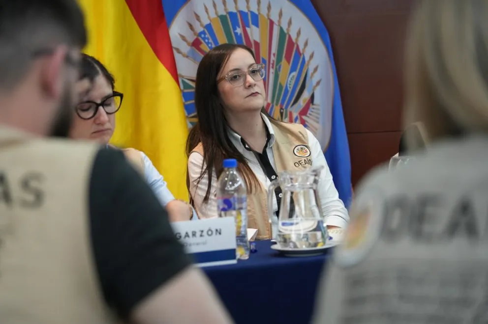 Una de los más de 80 observadores y especialistas de la MOE-OEA. Foto: OEA / ABI 