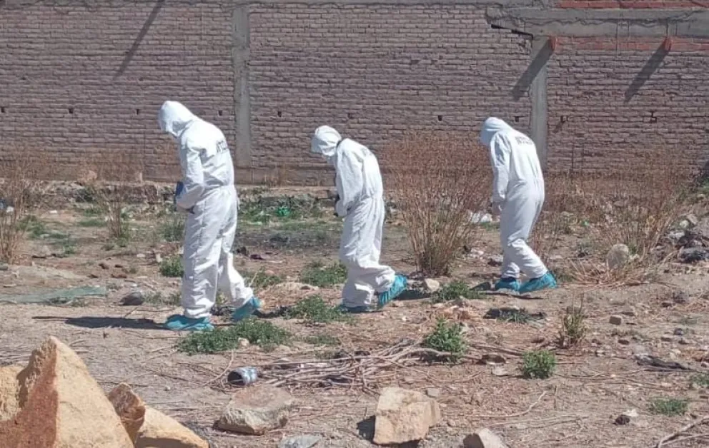 Personal de la policía investiga las pruebas en el lugar del hecho. Foto: FGE